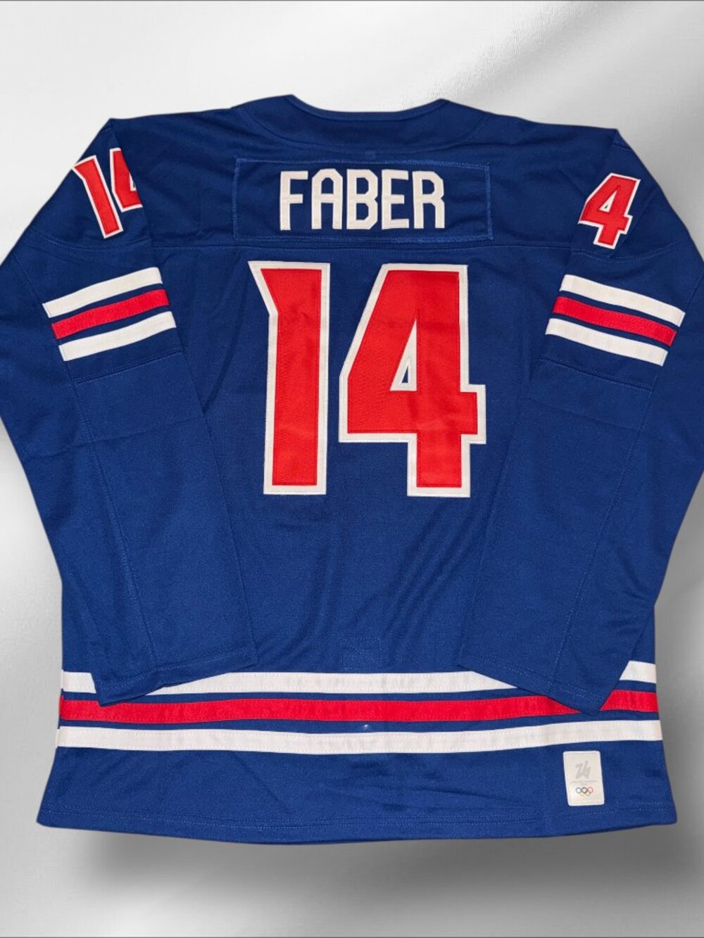 BROCK FABER TEAM USA OLYMPIC BLUE JERSEY BRAND NEW NICE!!